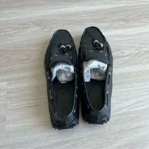 Zara | Shoes | Zara Man Loafers Navy Crocodile Pattern Sz 2  display picture 1